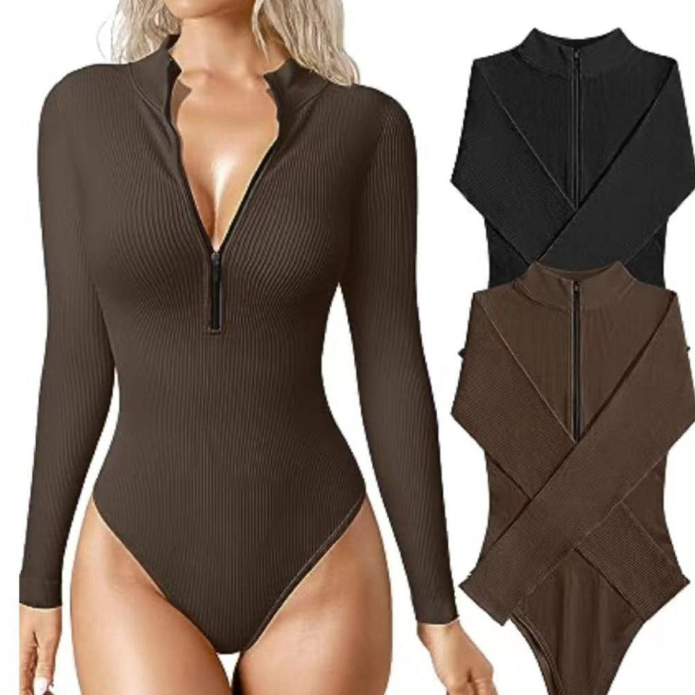 Fashion Long Sleeve Jumpsuit Seamless Slimming Shapewear