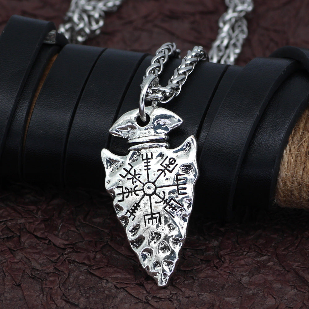 Fashion Simple Alloy Compass Pendant Necklace